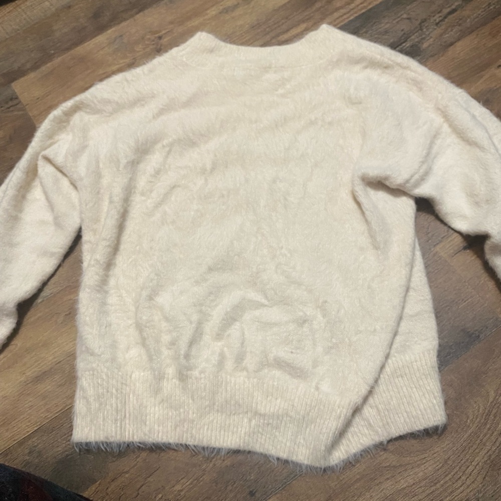 White cozy sweater